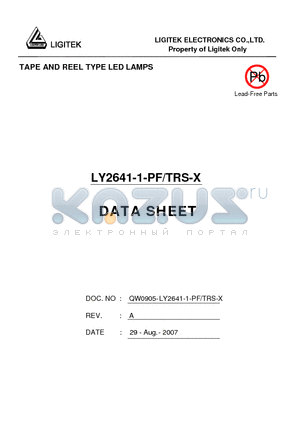 LY2641-1-PF-TRS-X datasheet - TAPE AND REEL TYPE LED LAMPS