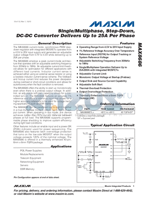 MAX8686 datasheet - Single/Multiphase, Step-Down, DC-DC Converter Delivers Up to 25A Per Phase