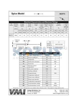 M50FF3 datasheet - Spice Model