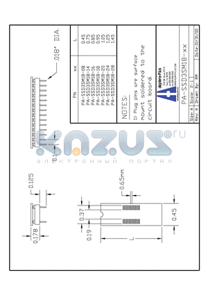 PA-SSD3SM18-14 datasheet - PLUG PINS ARE SURFACE MOUNT SOLDERED TO THE CIRCUIT BOARD