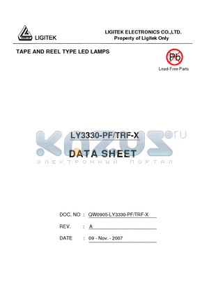 LY3330-PF/TRF-X datasheet - TAPE AND REEL TYPE LED LAMPS