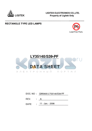 LY35140-S39-PF datasheet - RECTANGLE TYPE LED LAMPS