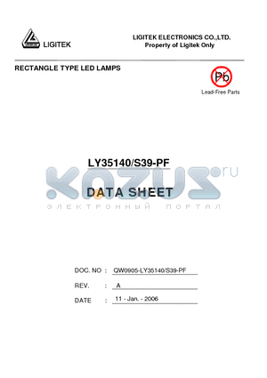 LY35140/S39-PF datasheet - RECTANGLE TYPE LED LAMPS