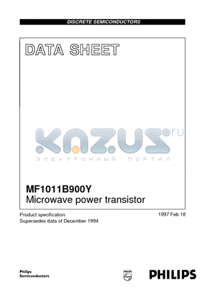 MF1011B900 datasheet - Microwave power transistor