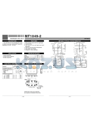 MF1049-2 datasheet - FOR WIRELESS LOCAL LOOP, Tx