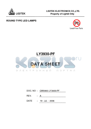 LY3930-PF datasheet - ROUND TYPE LED LAMPS
