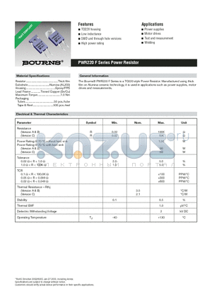 PWR220-2FCR0400G datasheet - Power Resistor