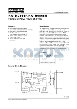 KA1M0565RYDTU datasheet - Fairchild Power Switch(FPS)