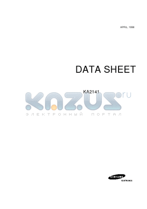 KA2141 datasheet - R/G/B VIDEO AMPLIFIER FOR MONITORS