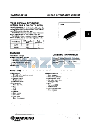 KA2155 datasheet - LINEAR INTEGRATED CIRCUIT