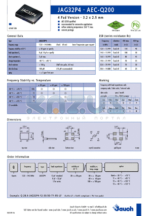 O28.0-JAG32P4-12-30 datasheet - 4 Pad Version