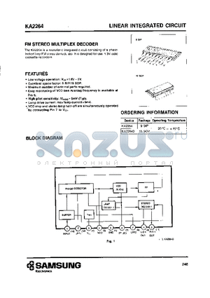 KA2264 datasheet - LINEAR INTEGRATED CIRCUIT