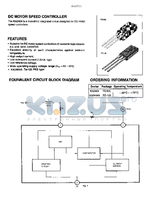 KA2404A datasheet - DC MOTOR SPEED CONTROLLER