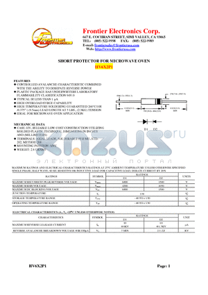 HV6X2P1 datasheet - SHORT PROTECTOR FOR MICROWAVE OVEN