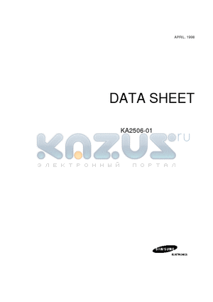KA2506-01 datasheet - I2C BUS CONTROLLED R/G/B VIDEO AMPLIFIER FOR MONITORS