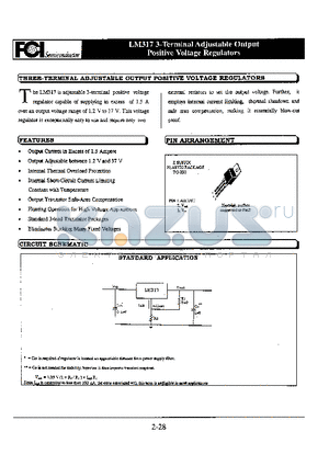 LM317 datasheet - 3-Terminal Adjustable Output positive voltage Regulators