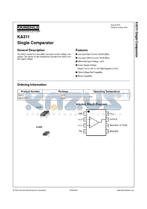 KA311DTF datasheet - Single Comparator