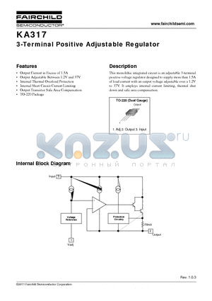 KA317TU datasheet - 3-Terminal Positive Adjustable Regulator