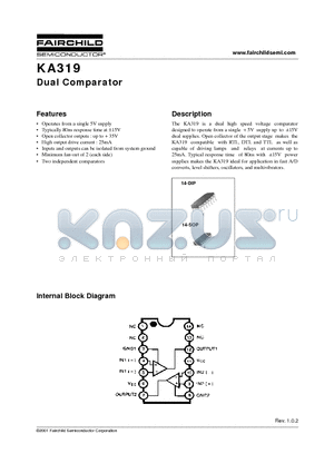 KA319 datasheet - Dual Comparator