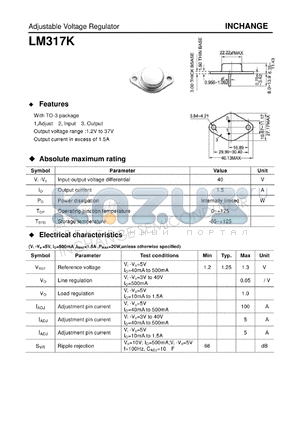 LM317K datasheet - Adjustable Voltage Regulator