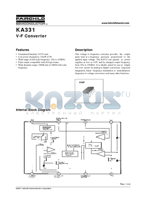 KA331 datasheet - V-F Converter