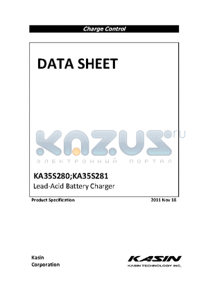 KA35S281-DN datasheet - Lead-Acid Battery Charger