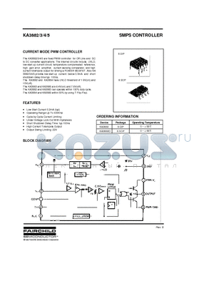 KA3882 datasheet - SMPS CONTROLLER