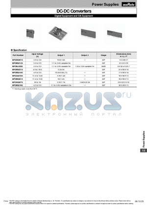 MPD4S007S datasheet - DC-DC Converters