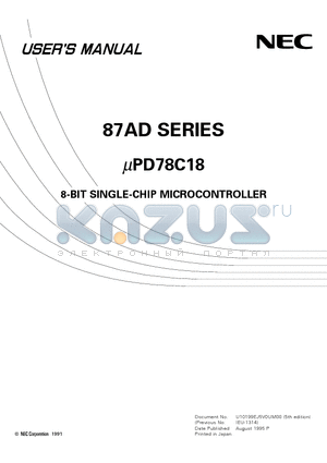 MPD78C10A datasheet - 8-BIT SINGLE-CHIP MICROCONTROLLER