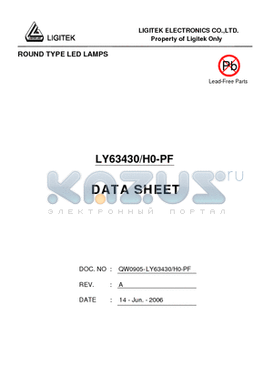 LY63430-H0-PF datasheet - ROUND TYPE LED LAMPS