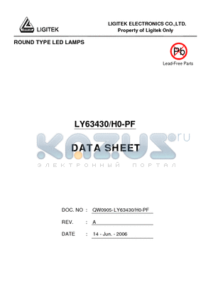 LY63430/H0-PF datasheet - ROUND TYPE LED LAMPS