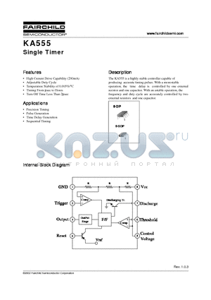 KA555IDTF datasheet - Single Timer