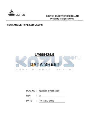 LY65542/L9 datasheet - RECTANGLE TYPE LED LAMPS