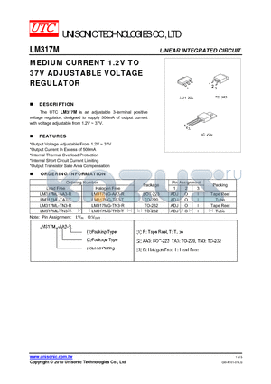 LM317M_10 datasheet - MEDIUM CURRENT 1.2V TO 37V ADJUSTABLE VOLTAGE REGULATOR