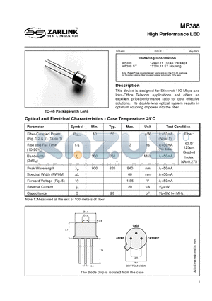 MF388 datasheet - High Performance LED