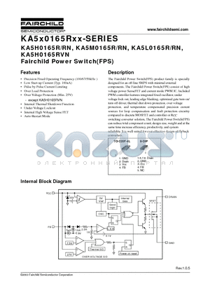 KA5M0165RTU datasheet - Fairchild Power Switch(FPS)