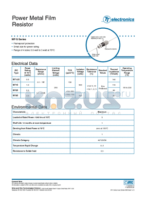 MF3S6802KA datasheet - Power Metal Film Resistor