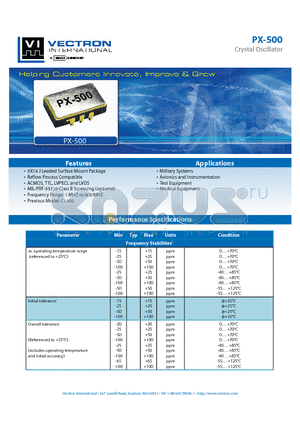 PX-5000-DAE-E datasheet - Crystal Oscillator
