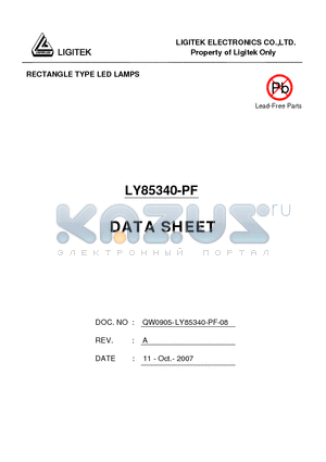 LY85340-PF datasheet - RECTANGLE TYPE LED LAMPS