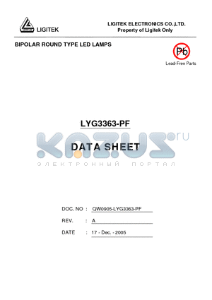 LYG3363-PF datasheet - BIPOLAR ROUND TYPE LED LAMPS