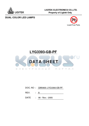 LYG3393-GB-PF datasheet - DUAL COLOR LED LAMPS