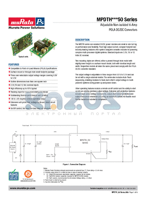 MPDTH05050WAH datasheet - Adjustable Non-isolated 6-Amp