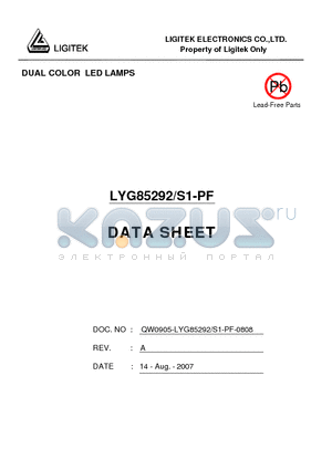 LYG85292-S1-PF datasheet - DUAL COLOR LED LAMPS