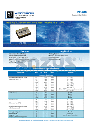 PX-7000-DBC-D datasheet - Crystal Oscillator