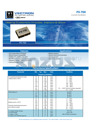 PX-7001-DAC-K datasheet - Crystal Oscillator