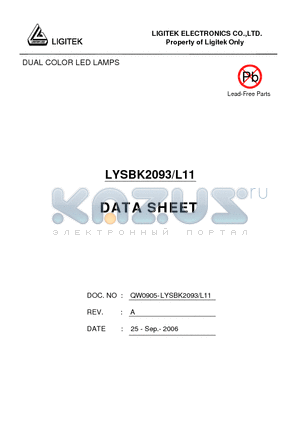 LYSBK2093/L11 datasheet - DUAL COLOR LED LAMPS