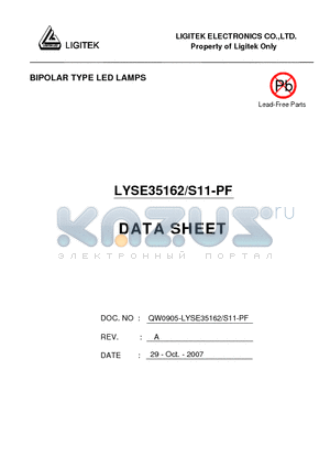LYSE35162-S11-PF datasheet - BIPOLAR TYPE LED LAMPS