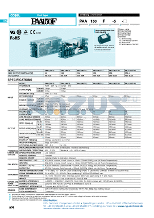 PAA150F-12 datasheet - Unit type