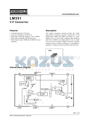 LM331 datasheet - V-F Converter