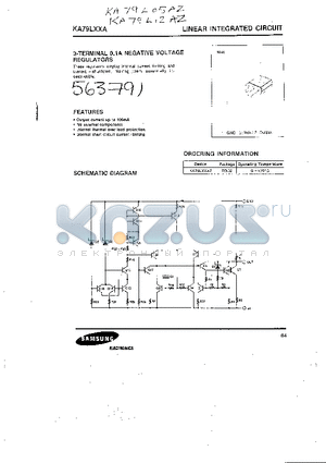 KA79LXXA datasheet - LINEAR INTEGRATED CIRCUIT